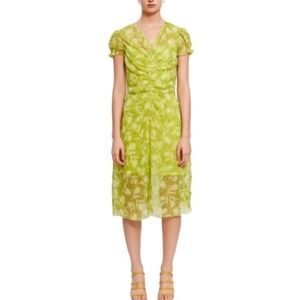 Opening Ceremony Green Crinkle Dress
